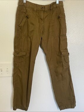J. Crew Women's Olive Brown Cropped Cargo Pants